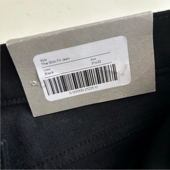 Everlane Men’s Slim Fit Jeans Size 31x32 New Black Low Stretch - Picture 8 of 11
